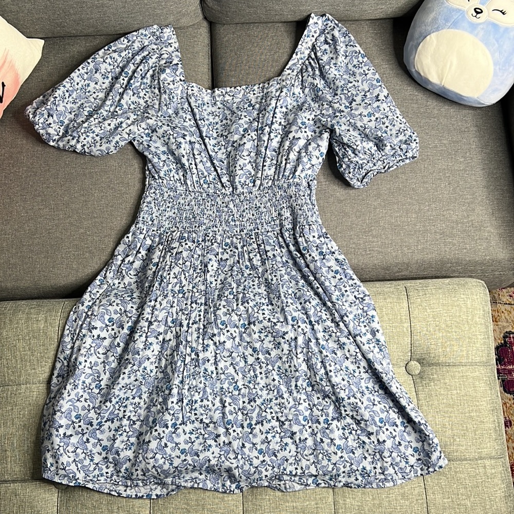 Old Navy Puff Sleeve Paisley Print Dress - Picture 2 of 3